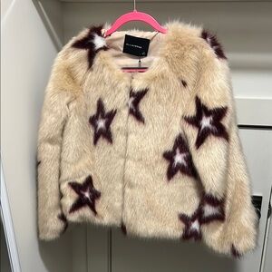 Stylish Star Patterned Fur Jacket